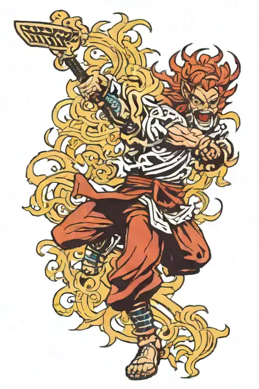 Rengoku Demon Slayer Fighting