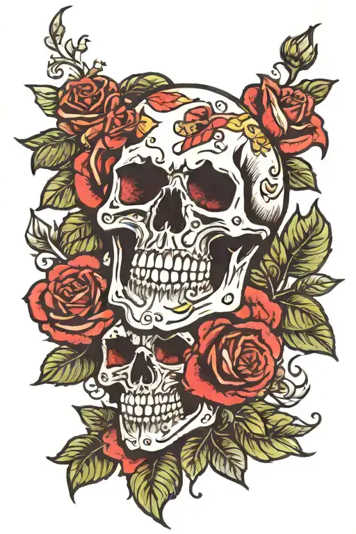Skull And Roses