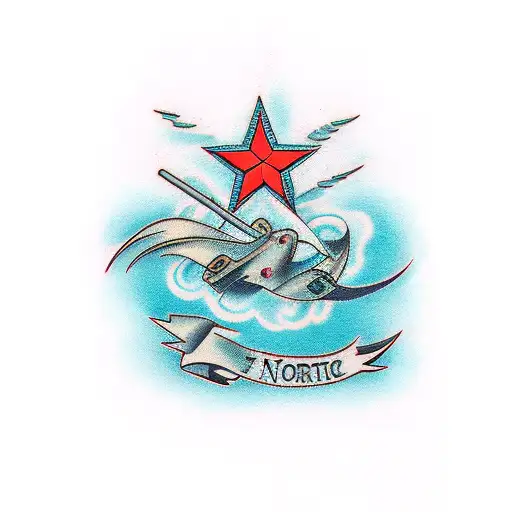 North Star With Letter S