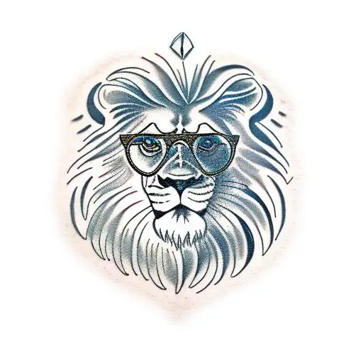 Lion With Eyeglasses