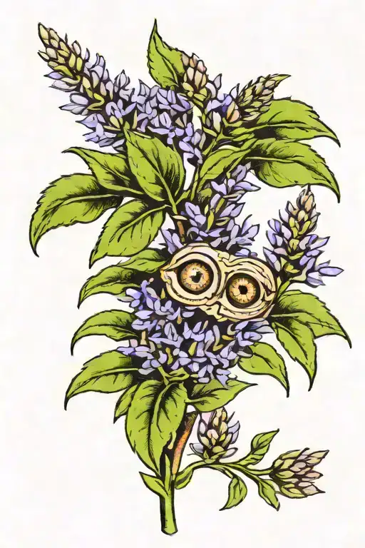 Lavender Plant With Eyes