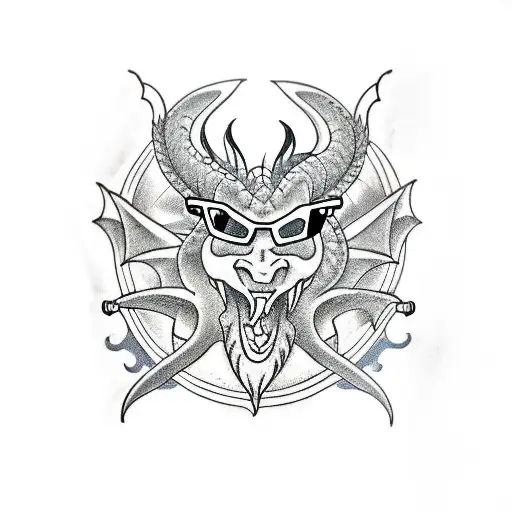 Dragon With Glasses