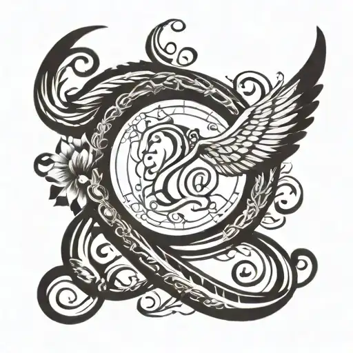 Virgo Zodiac Sign Intertwined Within Infinity Symbol