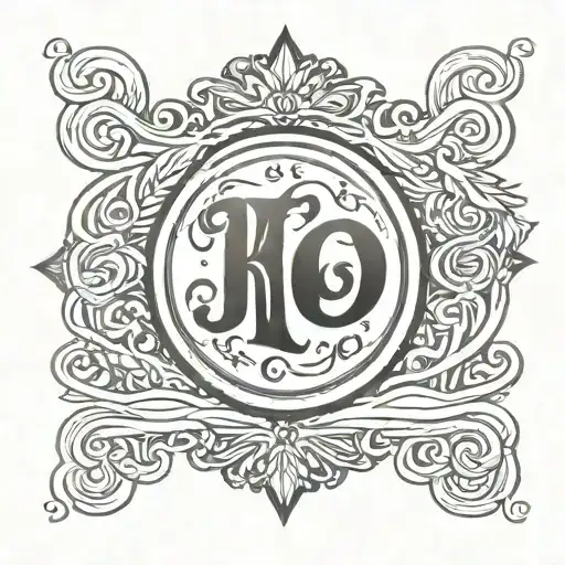 Virgo Zodiac Sign Intertwined Within Infinity Symbol With The Letter K