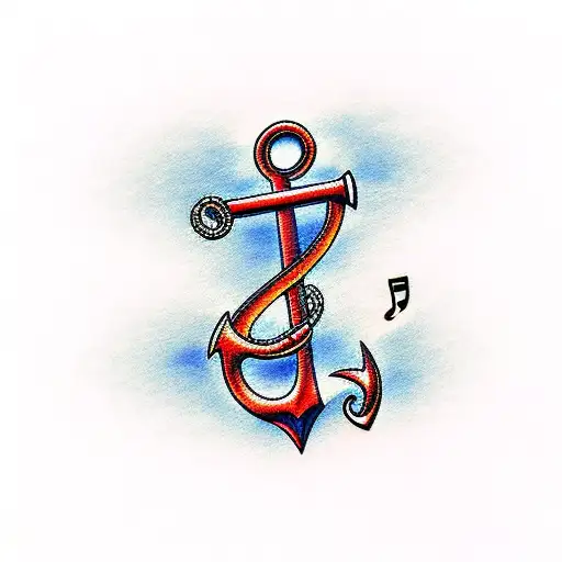 Music Clef And Anchor