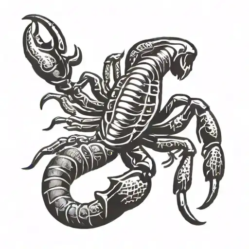 Mean Scorpion Tattoo Design