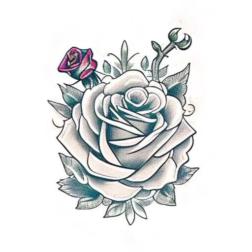 Dagger With Roses And Ivy