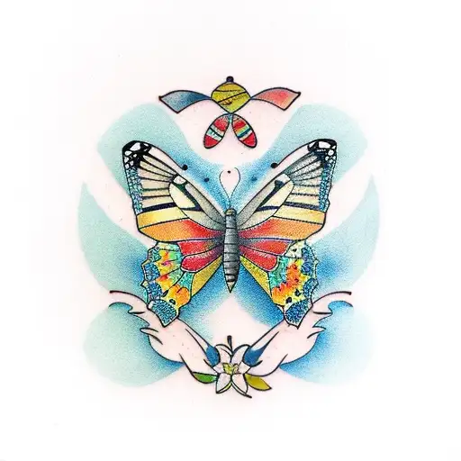 Butterfly With Semicolon Middle
