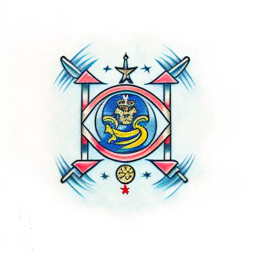 Libra Zodiac Symbol And Puerto Rico Flag