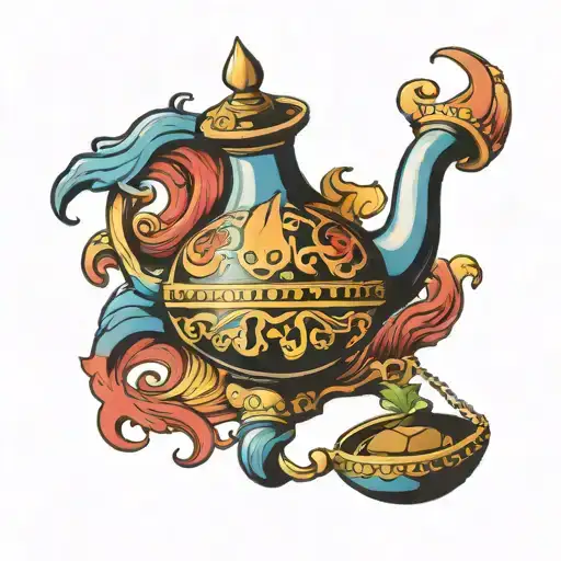 Magic Genie Lamp Health Money Energy