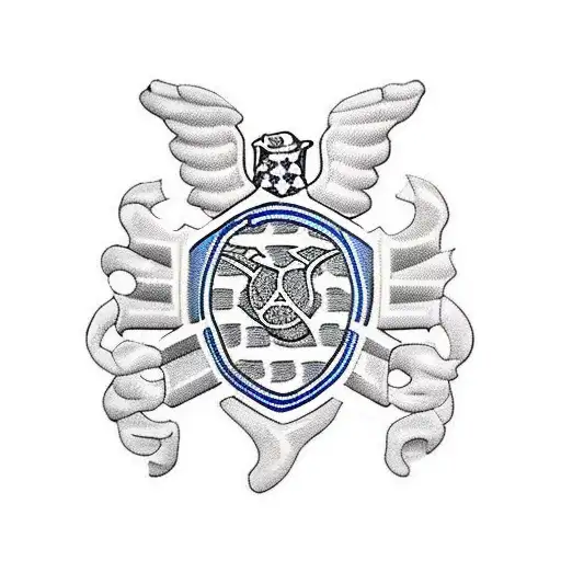 United States Navy Turtle With Shell Patterned After Electricians Mate Rating Badge