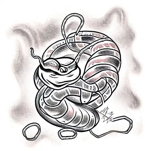 Snake Coiled Ready To Attack