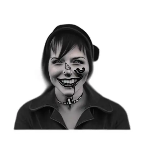 A Black And White Photo Of A Woman With Doctor Hat