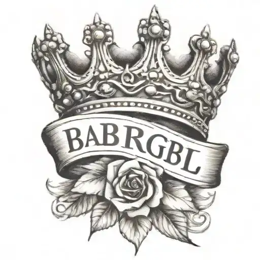 Babygirl Name Written With A Crown