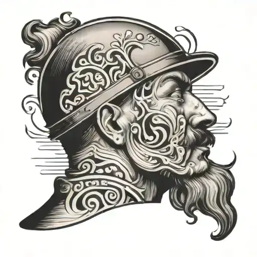 Black And Gray Head Fully Submerged In A Water Tank