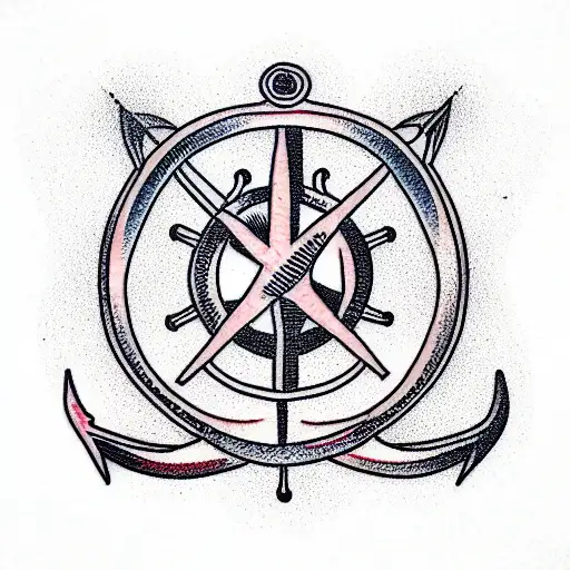 Anchor With Compass