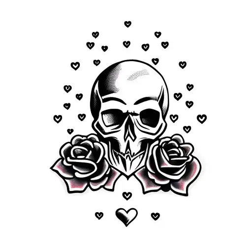Skull And Heart Blended
