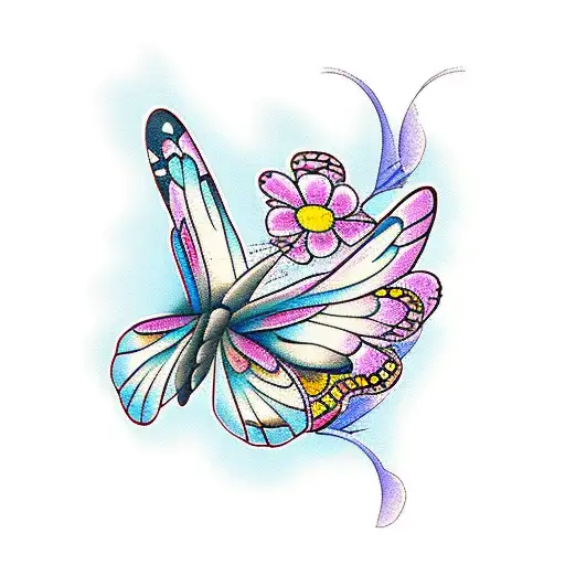 Butterfly With Floral