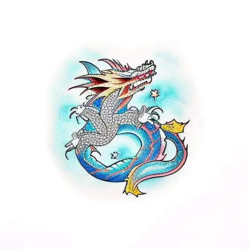 Dragon With A Diamond In The Middle