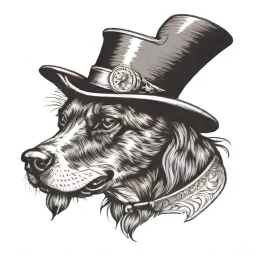 Dog With A Top Hat And Monocle