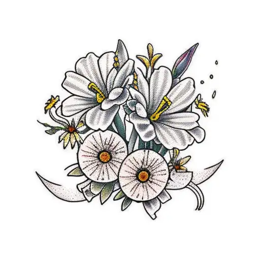 Daisy And Gladiolus Bouquet