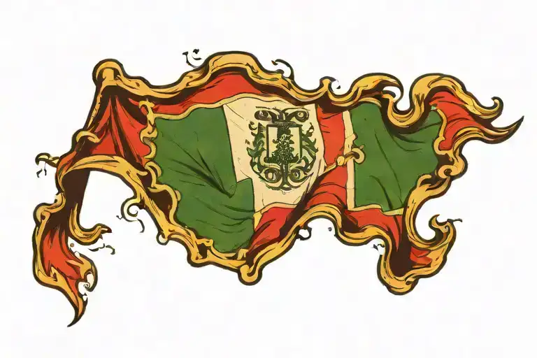 Italian Flag Ripping Through