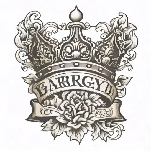 Babygirl Name Written With A Crown