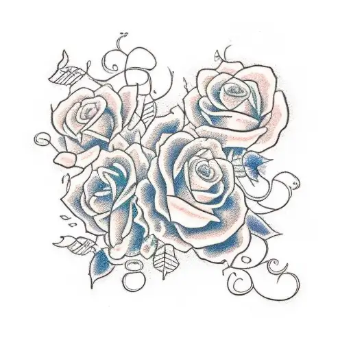 A Guitar Intertwined With Vines And Flowers