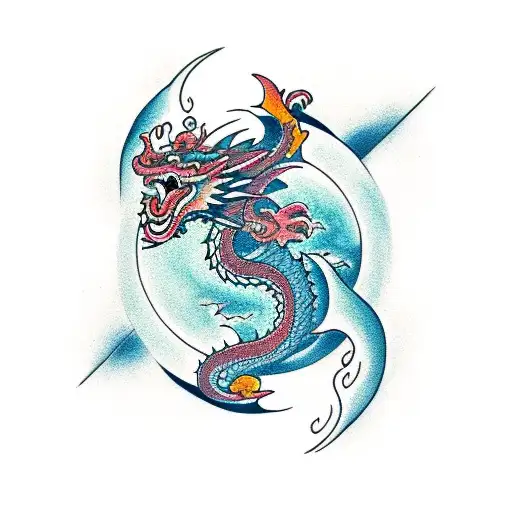 Dragon With Yin Yang