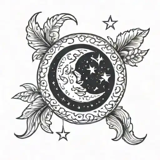 Black And White Moon Small