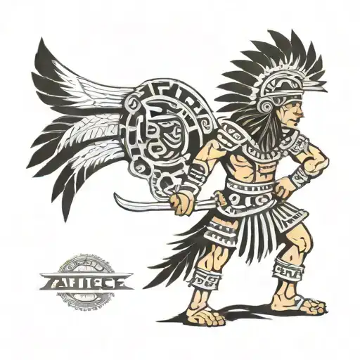 Aztec Warrior Looking To The Side