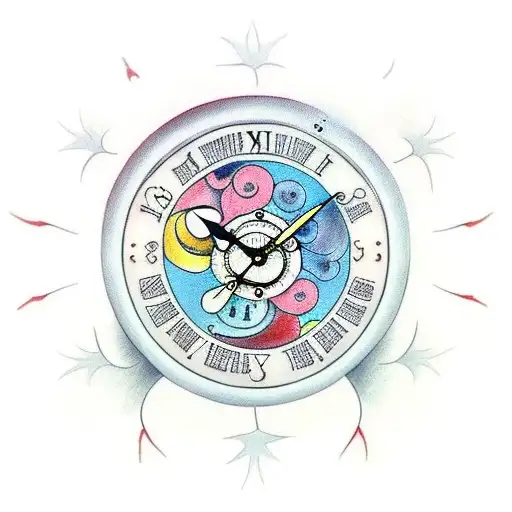 Family With Clock And Rose