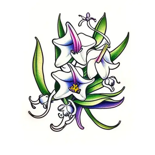 Lily Of The Valley And Larkspur