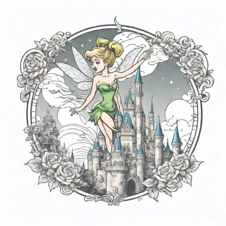 Tinkerbell Disney Castle