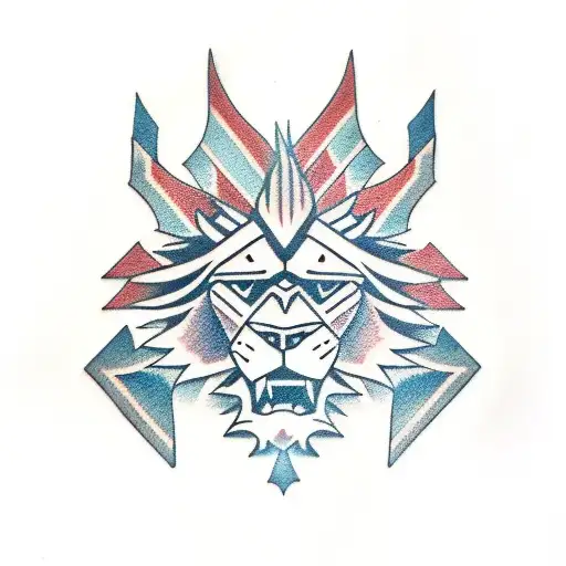 Lion With Eagle And Shark