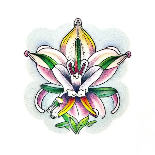 Lily Of The Valley And Larkspur