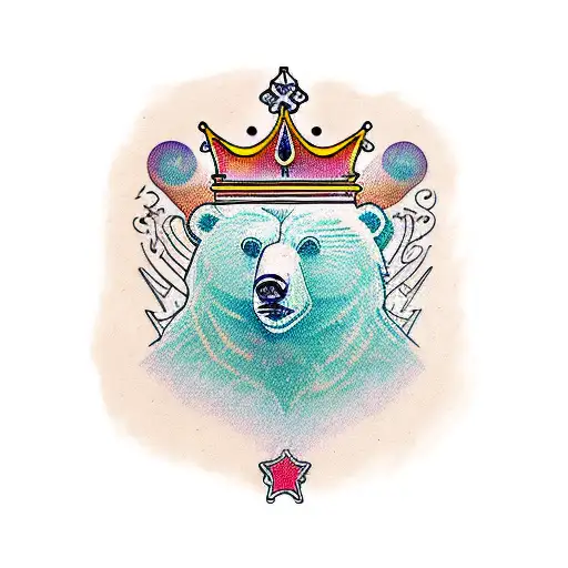 Brown Bear With Crown