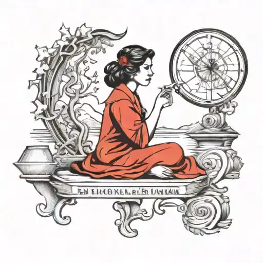 Incorporate A Meaningful Quote Into A Tattoo Design Featuring Sculptures Of Solitude