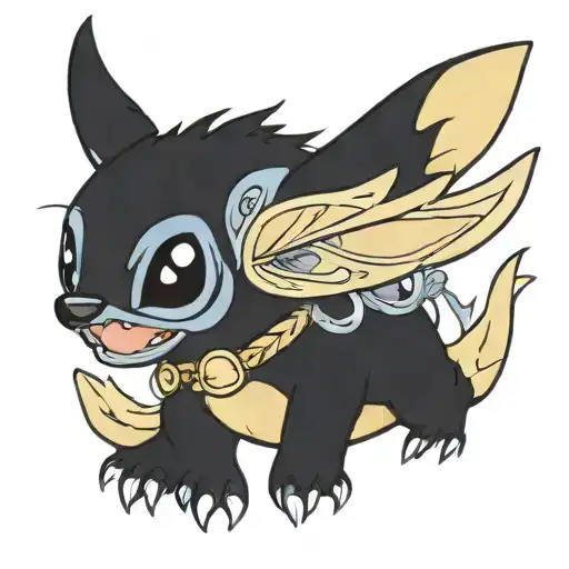 Stitch And Riachu Pokemon