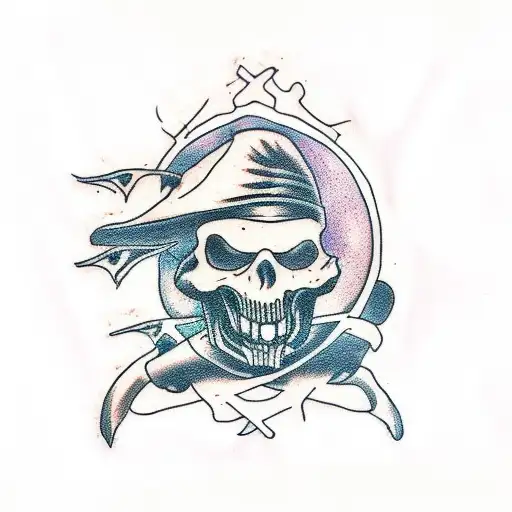 Crow Standing In Scythe