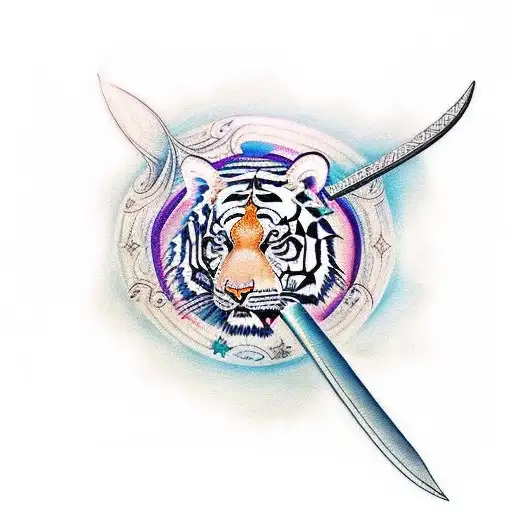 Design A Tattoo Inspired By The Ponniyin Selvan Novels Including A Sword And Tiger Claws