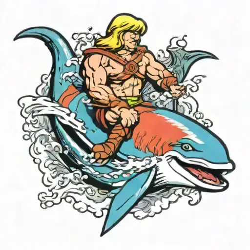 He-man Riding Dolphin