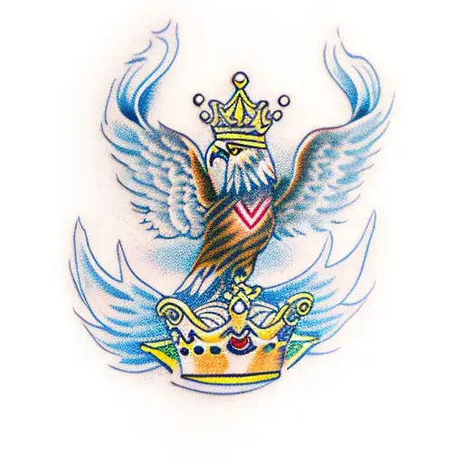 Small Eagle With A Crown