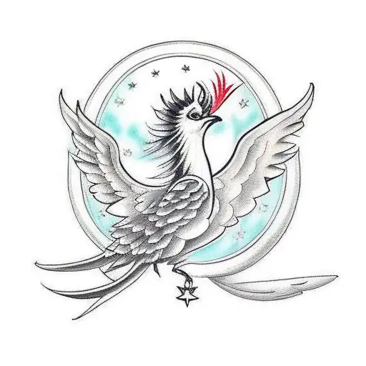 Winged Simurgh Dog Full Figure