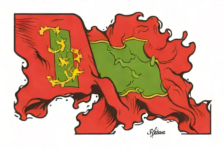 Italian Flag Ripping Through