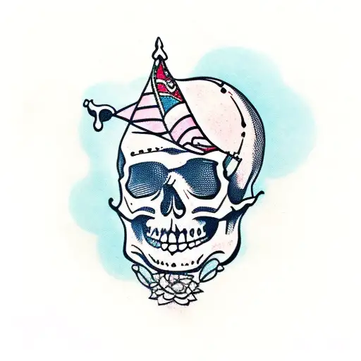 Skull With Tribal