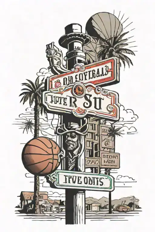 A Street Sign Design Featuring Julius Dr & Five Points St With A Basketball Hoop In The Background
