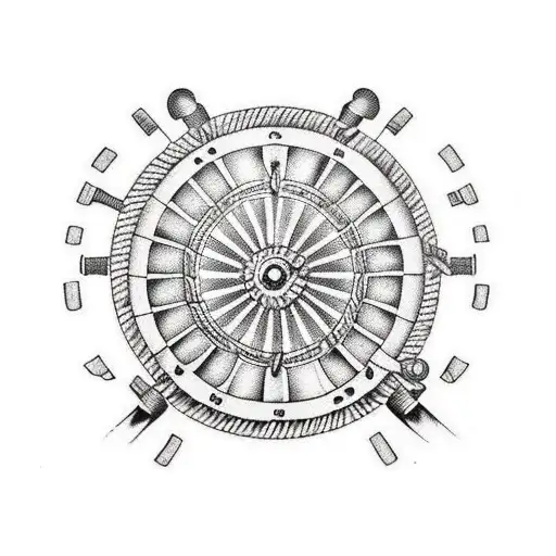 Gypsy Wheel Inside A Horse Shoe