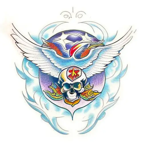 Phoenix With Skull
