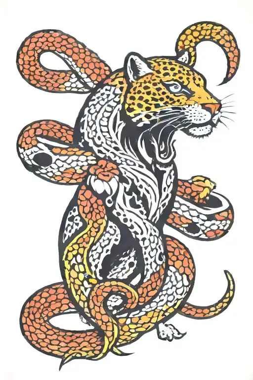 Panther And Snake